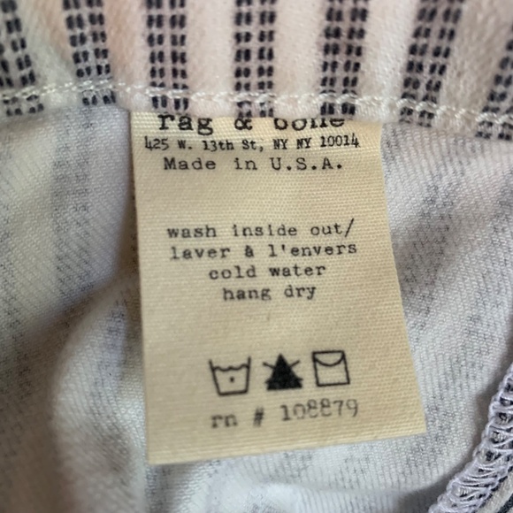 Rag & Bone for Barney’s Dobby Stripe Skinny Jeans Size 24 - Picture 12 of 12